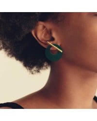 Gold-plated earrings made of plexiglass Handmade earrings in 24K gold-plating made of plexiglass