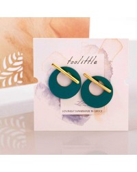 Gold-plated earrings made of plexiglass Handmade earrings in 24K gold-plating made of plexiglass