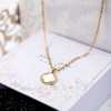 Short necklace with mother of pearl part in gold-plating Short necklace with mother of pearl part in gold-plating