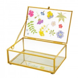 Mπιζουτιέρα Pressed Flowers Glass
