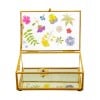 Pressed Flowers Glass Jewellery Box Pressed Flowers Glass Jewellery Box