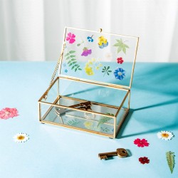 Mπιζουτιέρα Pressed Flowers Glass