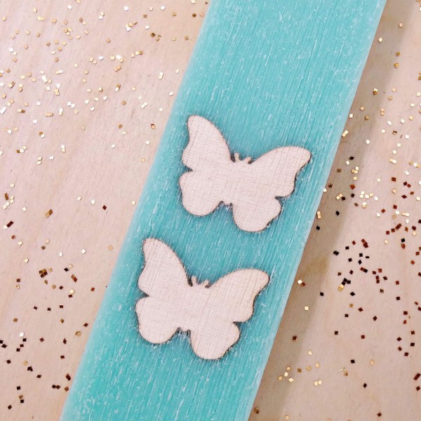 Wooden Butterfly Easter Candle
