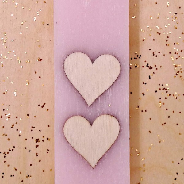 Wooden Heart Easter Candle