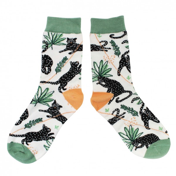 Pack of 2 Feline Printed Socks 