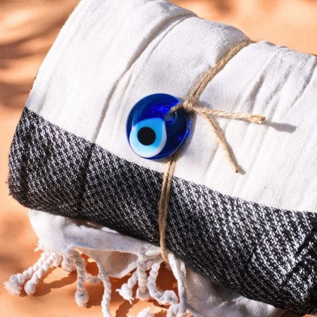 Black-White Hamam Beach Towel 