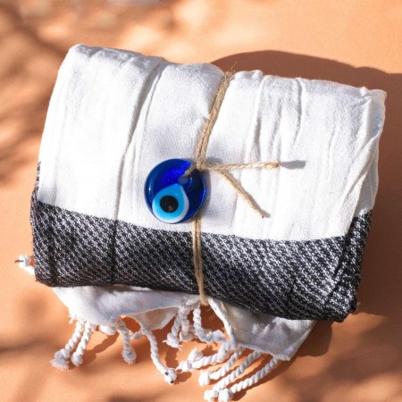 Black-White Hamam Beach Towel Black-White Hamam Beach Towel