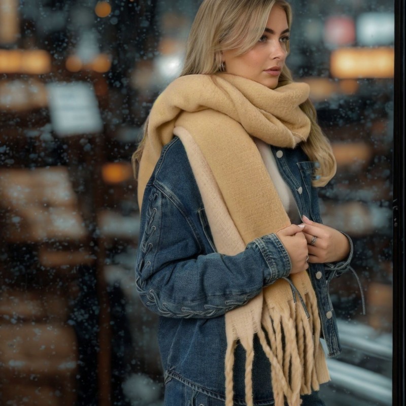 Μαλακό Κασκόλ με Κρόσσια – Miamossa Accessories Μαλακό Κασκόλ με Κρόσσια – Miamossa Accessories