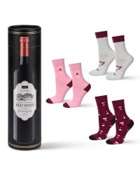 Σετ 3 ζευγάρια Γυναικείες Kάλτσες Red Wine Bottle Σετ 3 ζευγάρια Γυναικείες Kάλτσες Red Wine Bottle