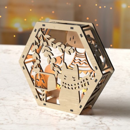 Ξύλινο Χριστουγεννιάτικο Διακοσμητικό LED - Snow Kitty Ξύλινο Χριστουγεννιάτικο Διακοσμητικό LED - Snow Kitty