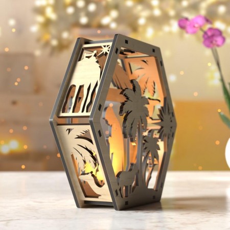 Επιτραπέζιο Χριστουγεννιάτικο Διακοσμητικό - Φάτνη με Ρεσό LED Επιτραπέζιο Χριστουγεννιάτικο Διακοσμητικό - Φάτνη με Ρεσό LED