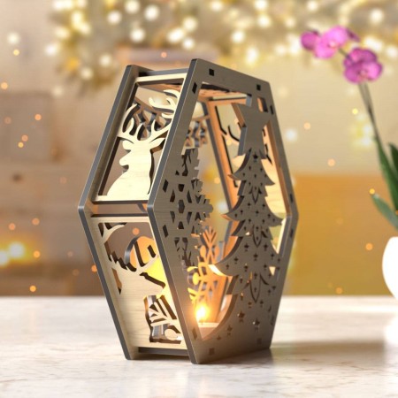 Επιτραπέζιο Χριστουγεννιάτικο Διακοσμητικό - Τάρανδος με Ρεσό LED Επιτραπέζιο Χριστουγεννιάτικο Διακοσμητικό - Τάρανδος με Ρεσό LED