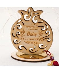 Handmade lucky charm 2025 wooden pomegranate with wish Handmade lucky charm 2025 wooden pomegranate with wish