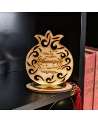 Handmade lucky charm 2025 wooden pomegranate with wish Handmade lucky charm 2025 wooden pomegranate with wish