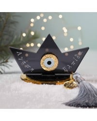 2026 Tabletop Lucky Charm – Plexiglass Boat with Evil Eye Handmade 2026 Tabletop Lucky Charm – Plexiglass Boat with Evil Eye