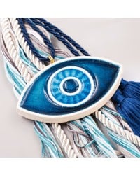 Handmade Hanging 2026 Lucky Charm with Ceramic Evil Eye & Enamel Handmade Hanging 2026 Lucky Charm with Ceramic Evil Eye and Enamel