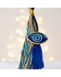 Handmade Hanging 2026 Lucky Charm with Ceramic Evil Eye & Enamel Handmade Hanging 2026 Lucky Charm with Ceramic Evil Eye and Enamel