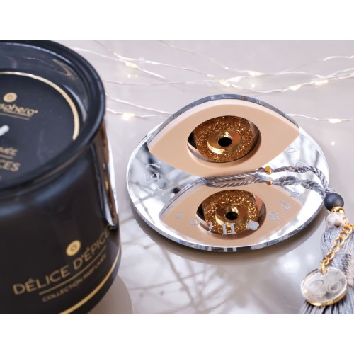 Scented 2026 Lucky Candle – Plexiglass Lid and Evil Eye Scented 2026 lucky candle with cover lid and plexiglass Evil Eye