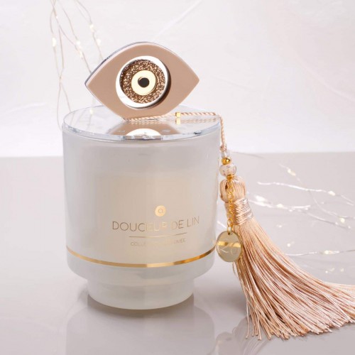 Scented 2026 Lucky Candle – Plexiglass Lid and Evil Eye Scented 2026 lucky candle with cover lid and plexiglass Evil Eye