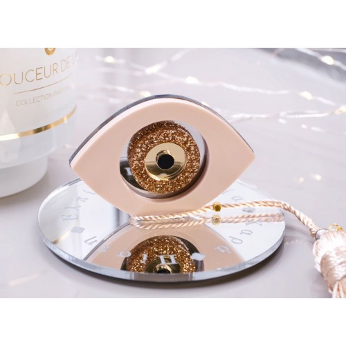 Scented 2026 Lucky Candle – Plexiglass Lid and Evil Eye Scented 2026 lucky candle with cover lid and plexiglass Evil Eye