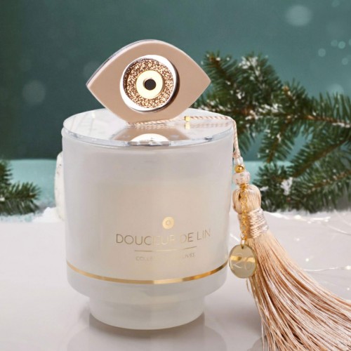 Scented 2026 Lucky Candle – Plexiglass Lid and Evil Eye Scented 2026 lucky candle with cover lid and plexiglass Evil Eye