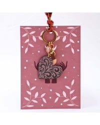 Women’s Keychain – Heart of Bronze Mirror Handmade women’s keychain with plexiglass Heart of Bronze Mirror