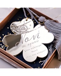 Handmade Four-leaf clover Lucky Charm in a gift Box - Godfather Handmade hanging lucky charm 2026 with plexiglass Four-leaf clover for Godfather