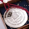 Silver Lucky Charm - 2026 House in a Gift Box Handmade hanging lucky charm 2026 with silver plexiglass and House engraving
