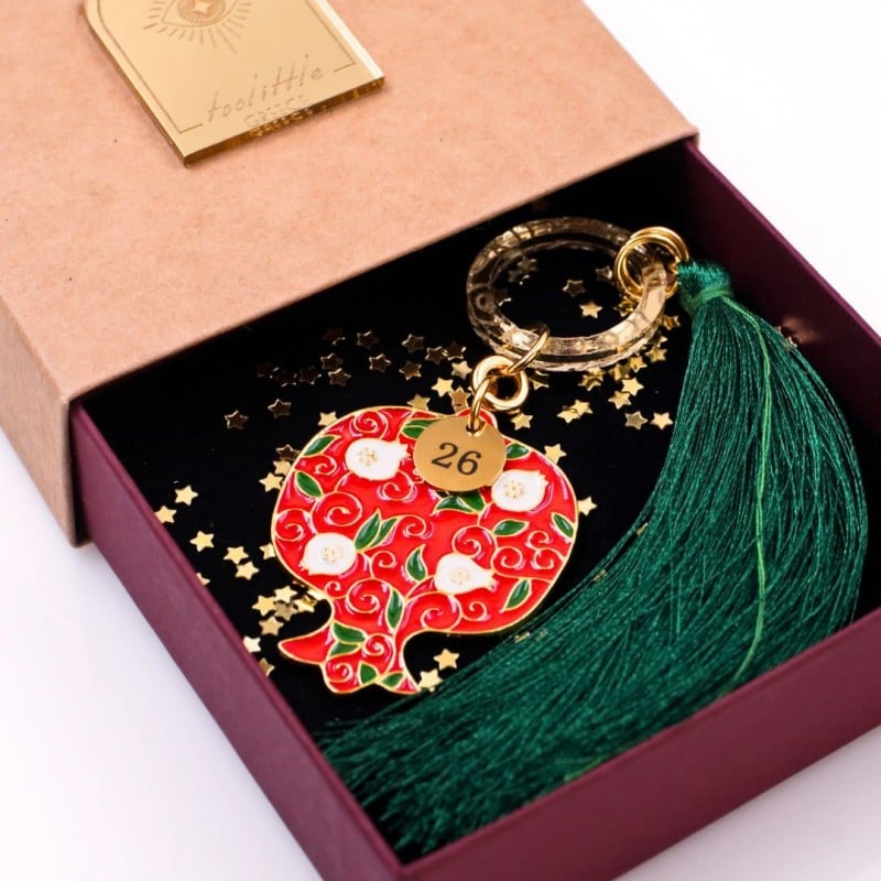 Pomegranate lucky charm in a Gift Box Handmade Pomegranate lucky charm in a gift box