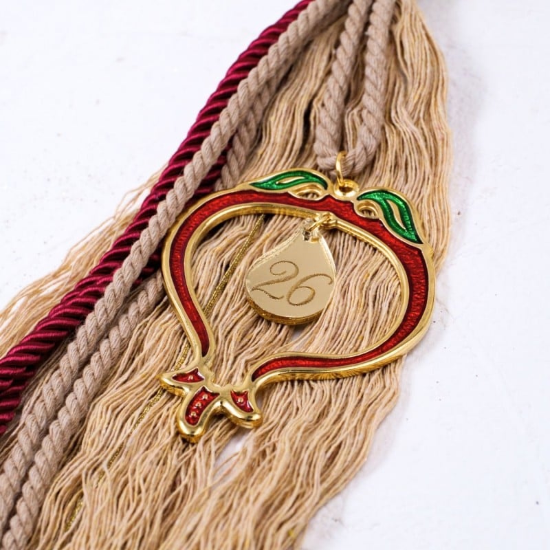 Χειροποίητο Γούρι 2026 - Χριστουγεννιάτικο Ρόδι από Σμάλτο Χειροποίητο Γούρι 2026 με Χριστουγεννιάτικο Επίχρυσο Ρόδι από σμάλτο