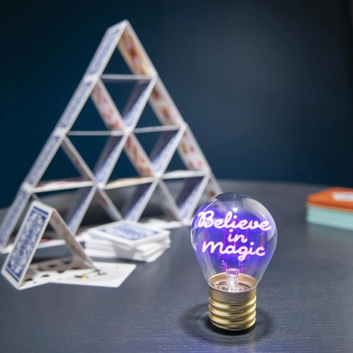 Decorative Lightbulb Table Lamp: Believe in Magic Decorative Lightbulb Table Lamp: Believe in Magic