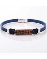 Men's 2026 Lucky Bracelet with Latin Characters XXVI Leather Men's 2026 Lucky Bracelet with Latin Characters XXVI