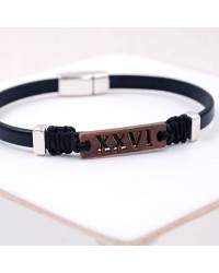 Men's 2026 Lucky Bracelet with Latin Characters XXVI Leather Men's 2026 Lucky Bracelet with Latin Characters XXVI