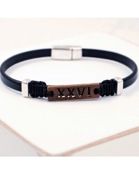 Men's 2026 Lucky Bracelet with Latin Characters XXVI Leather Men's 2026 Lucky Bracelet with Latin Characters XXVI