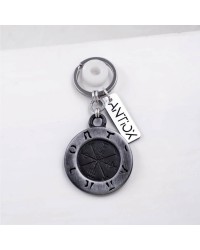 Men’s Keychain with Metal Wheel of Fortune Handmade men’s keychain with Metal Wheel of Fortune