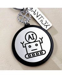 Ανδρικό Μπρελόκ Artificial Intelligence -AI Χειροποίητο ανδρικό Μπρελόκ Artificial Intelligence -AI από πλέξιγκλας με μεταλλική υφή