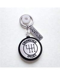 Men’s Keychain with Gear Lever Handmade men’s Gear Lever keychain of acrylic with metal stainless steel texture