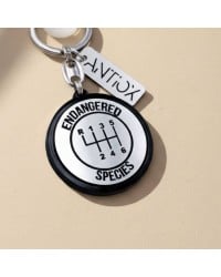 Men’s Keychain with Gear Lever Handmade men’s Gear Lever keychain of acrylic with metal stainless steel texture