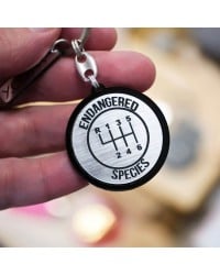 Men’s Keychain with Gear Lever Handmade men’s Gear Lever keychain of acrylic with metal stainless steel texture