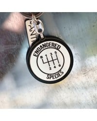 Men’s Keychain with Gear Lever Handmade men’s Gear Lever keychain of acrylic with metal stainless steel texture