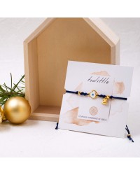 Gold-plated Macrame Lucky 2026 Bracelet - Pomegranate Handmade macrame 2026 lucky bracelet with gold plating and enamel