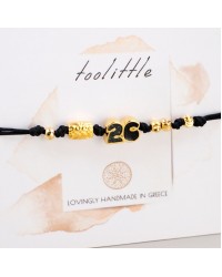 Gold-plated Macrame Lucky 2026 Bracelet Handmade macrame 2026 lucky bracelet with gold plating and enamel