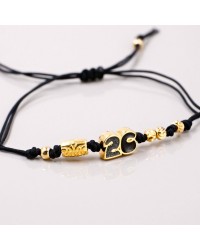 Gold-plated Macrame Lucky 2026 Bracelet Handmade macrame 2026 lucky bracelet with gold plating and enamel