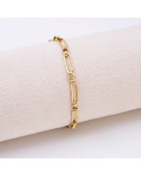 Stainless Steel Jewelry: Βραχιόλι Αλυσίδα Βραχιόλι Αλυσίδα από ανοξείδωτο ατσάλι με επιμετάλλωση 24Κ χρυσού