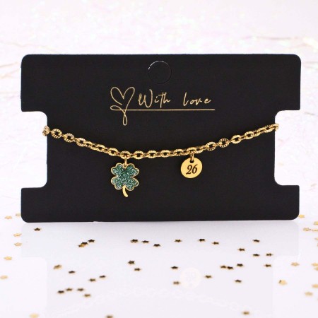 Stainless Steel Jewelry: Βραχιόλι - Γούρι Clover 2026 Stainless Steel Jewelry: Βραχιόλι - Γούρι Clover 2026