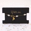 2026 Lucky Bracelet made of stainless steel in gold-plating and fresh water pearls 