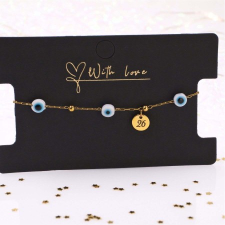 Stainless Steel Jewelry: Βραχιόλι - Γούρι Evil Eyes 2026 Stainless Steel Jewelry: Βραχιόλι - Γούρι Evil Eyes 2026