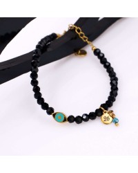 Stainless Steel Jewelry: Βραχιόλι - Γούρι Μάτι 2026 Βραχιόλι Γούρι 2026 από ανοξείδωτο ατσάλι με Μάτι από σμάλτο
