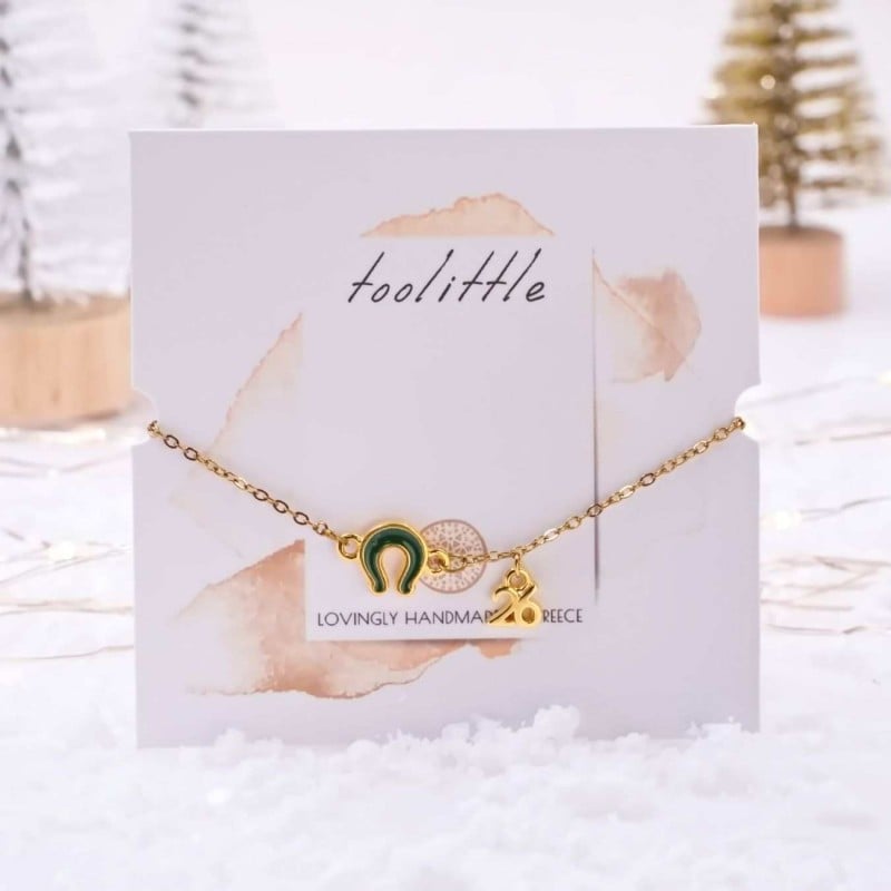 2026 Lucky Bracelet with Metal Enamelled Horseshoe Lucky bracelet in 24K gold plating with Metal Enamelled Horseshoe