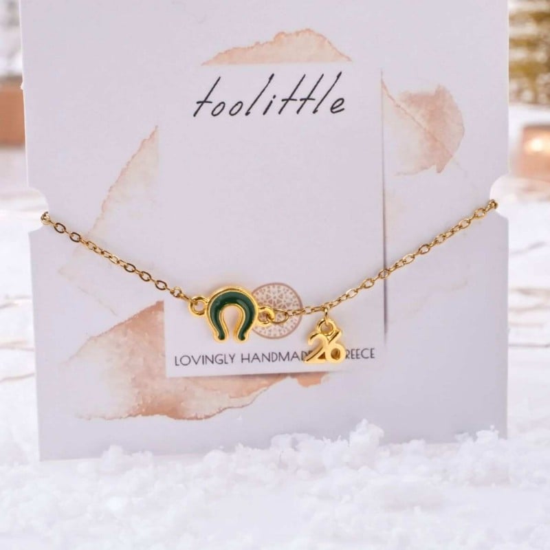 2026 Lucky Bracelet with Metal Enamelled Horseshoe Lucky bracelet in 24K gold plating with Metal Enamelled Horseshoe